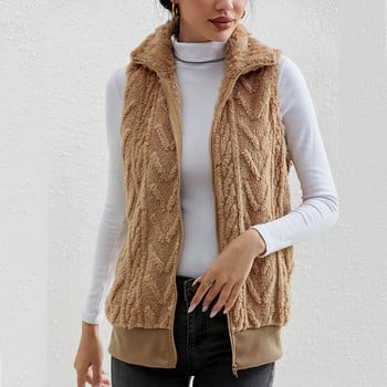 Γυναικείο χειμερινό καλώδιο γιλέκο Gilet Γιλέκο Σώμα πιο ζεστό αμάνικο παλτό μπλούζα Μπλούζα Γυναικεία ζεστά ρούχα για γυναίκες 2023