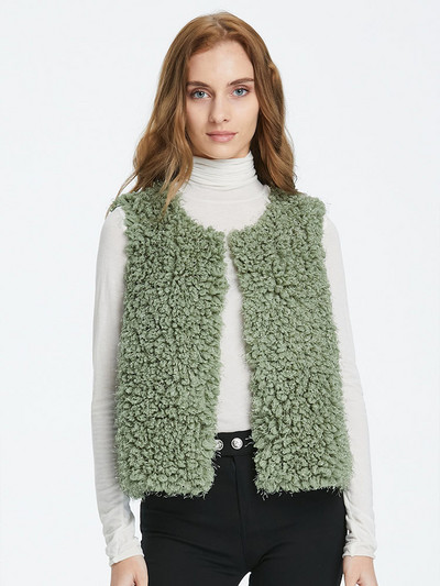 Relish Noless Jachetă de pluș, ocazională, solidă, pentru femei, toamnă iarnă 2023, nou în jachete fără mâneci, cu îmbrăcăminte regulată