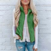 Noua vestă de toamnă 5XL de pluș pentru femei, la modă, fără mâneci, caldă, cu rever, cardigan.