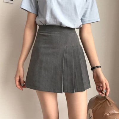 Sukne Dámske Letné Mini Jemné Nepravidelné Preppy Štýl Šik Móda Univerzálne Dievčenské Jednoduché Ležérne Ulzzang Vysoký Pás Teenagerské Nové