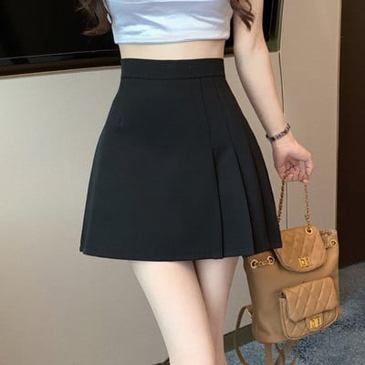 Sukne Dámske Letné Mini Jemné Nepravidelné Preppy Štýl Šik Móda Univerzálne Dievčenské Jednoduché Ležérne Ulzzang Vysoký Pás Teenagerské Nové