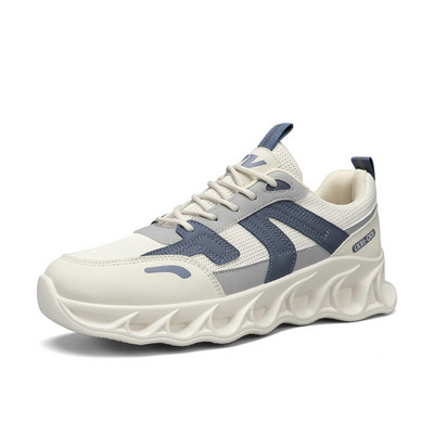 Pantofi bărbați de primăvară cu șireturi din plasă versatilă anti-alunecare, respirabil, confortabil, cu talpă moale, pantofi sport, la modă, ocazional, pantofi pentru bărbați