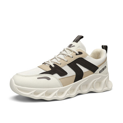 Pantofi bărbați de primăvară cu șireturi din plasă versatilă anti-alunecare, respirabil, confortabil, cu talpă moale, pantofi sport, la modă, ocazional, pantofi pentru bărbați