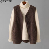 Oversize 4xl Faux Fleece Fur Γιλέκο Casaco Casual Teddy Γυναικείο παλτό Gilet Ανοιξιάτικο Νέο γιλέκο Chaleco Korean Loose Αμάνικο Ja