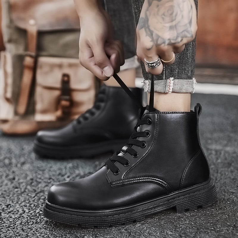 Pánske biele čižmy, klasické módne ploché členkové čižmy, jesenné a zimné vysoké topánky, pohodlné čierne kožené čižmy z roku 2023