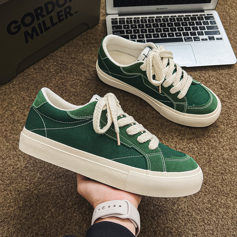 Muške ravne ležerne platnene cipele na vezanje 2023. Nove proljetne cipele za muškarce Jednobojne tenisice na otvorenom Muške plitke muške vulkanizirane cipele