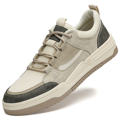 Pantofi de pânză ocazional pentru bărbați de primăvară, cu talpă groasă, respirabili, cu șireturi, anti-alunecare, deodorant, respirabili, pantofi de tendință pentru bărbați.