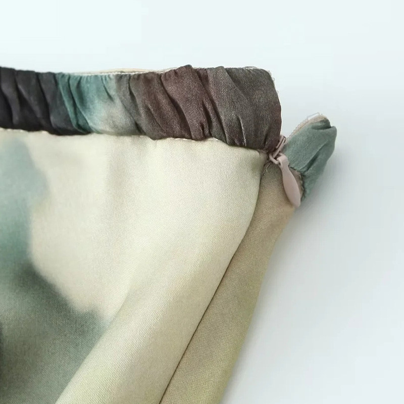 Dámska saténová sukňa TRAF s vysokým pásom a midi sukňou, letné viazané dlhé sukne pre ženy, móda 2023, elegantné dámske sukne