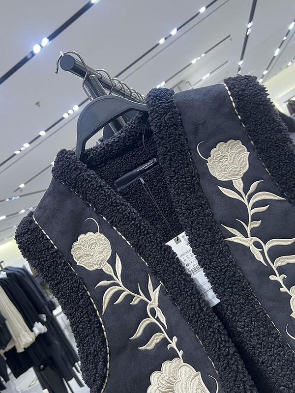 Jesenná vesta z jahňacej vlny pre ženy, vintage vesta s výstrihom do V, výšivka, vesta bez rukávov, dámska teplá vesta, dámsky ležérny kardigan