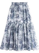 Φούστες Γυναικείες A Line Streetwear Ψηλόμεση Σχέδιο Κομψή ιδιοσυγκρασία Μόδα Vintage All-match ζωγραφική με μελάνι εκτύπωση Φούστα