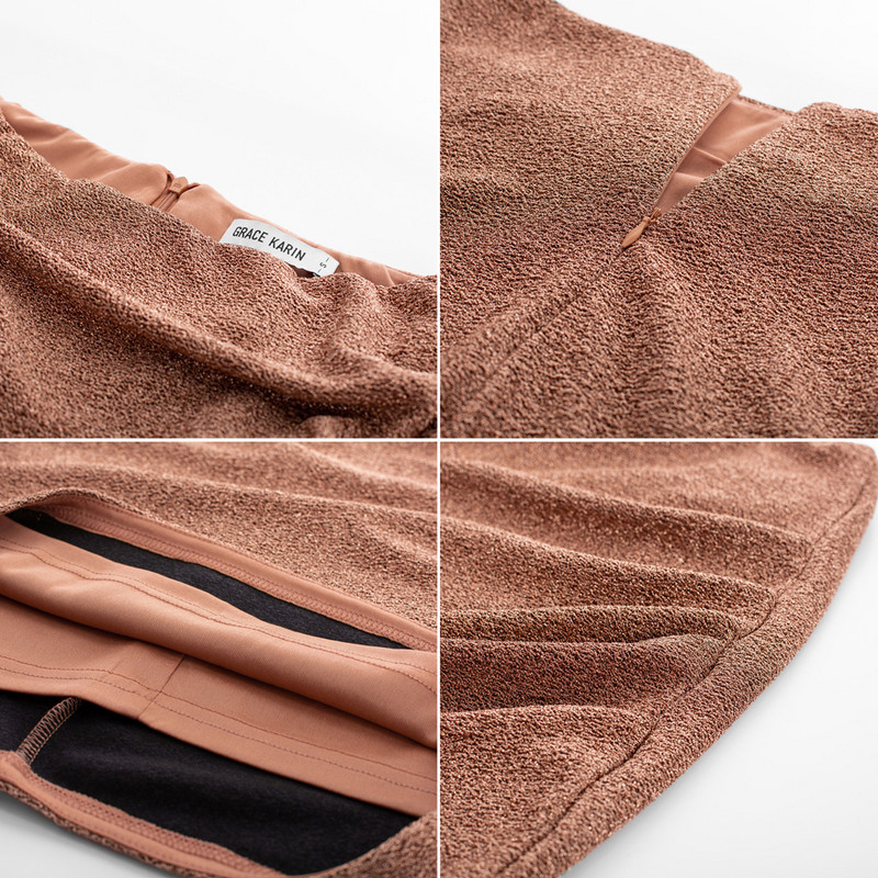 Fusta GK pentru femei, sexy, cu volan, pentru petrecere, cu talie înaltă, până la genunchi, fustă bodycon, fuste cu șolduri pentru damă de birou