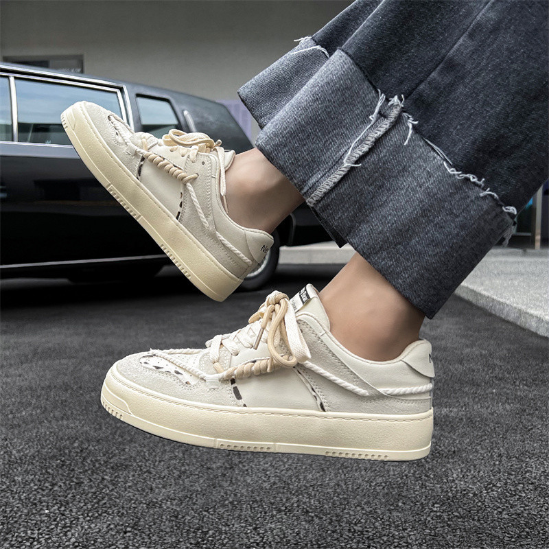 Muške vulkanizirane cipele Nove ravne donje ležerne moderne vanjske neklizajuće dezodoransne udobne mekane donje svestrane muške cipele