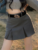 Yitimoky fuste plisate cu talie înaltă pentru femei, vara 2023, nouă, solidă, la modă coreeană, mini-fustă, casual, pentru femei