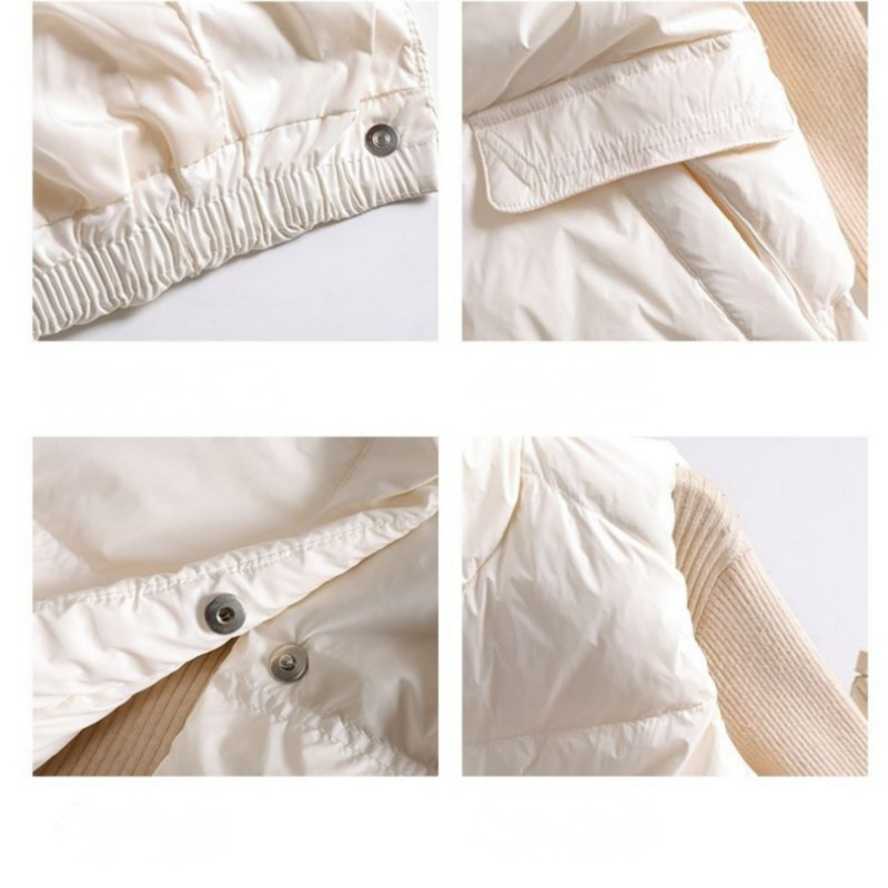 Veste cu puf Jachetă de iarnă pentru femei Veste fără mâneci Paltoane Căldură Top decupat Moda coreeană Jachetă cu un singur piept Nou