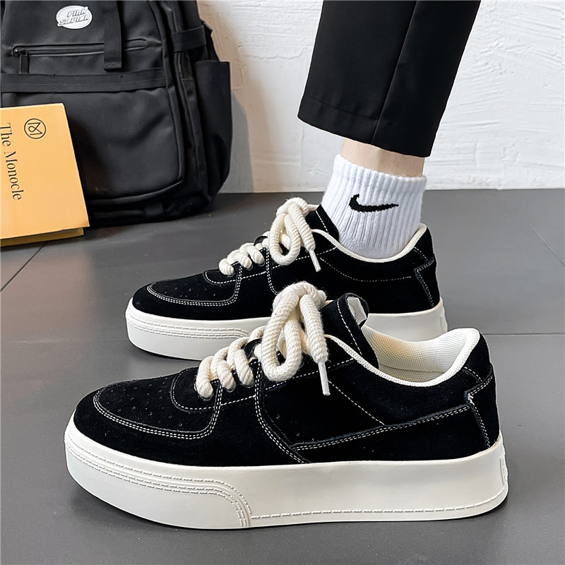 Pánske tenisky s okrúhlou špičkou a šnurovaním, ležérne, módne, outdoorové, protišmykové, pohodlné, s mäkkým podrážkou, univerzálne, trendy, pre mužov