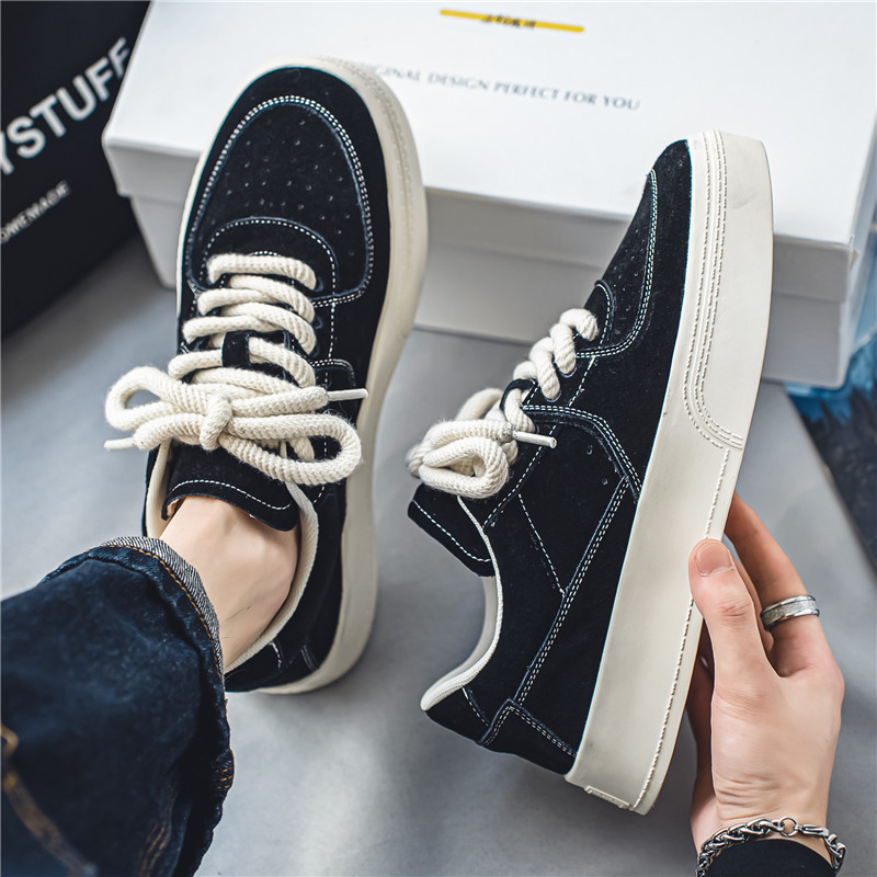 Pánske tenisky s okrúhlou špičkou a šnurovaním, ležérne, módne, outdoorové, protišmykové, pohodlné, s mäkkým podrážkou, univerzálne, trendy, pre mužov