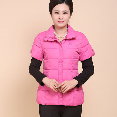 Νέο γυναικείο βαμβακερό γιλέκο με κοντό μανίκι χειμωνιάτικη ζακέτα Ζεστή μάρκα φαρδύ παλτό Σχεδιαστής Ένδυσης Υπερμεγέθης Παχύνοντας