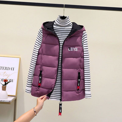 Punji pamučni prsluci Zimska jakna Ženske nove kapute bez rukava Kardigan Topla skraćena korejska modna jakna s patentnim zatvaračem