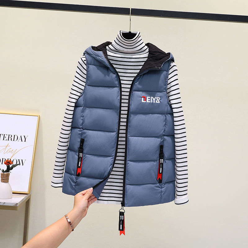 Punji pamučni prsluci Zimska jakna Ženske nove kapute bez rukava Kardigan Topla skraćena korejska modna jakna s patentnim zatvaračem