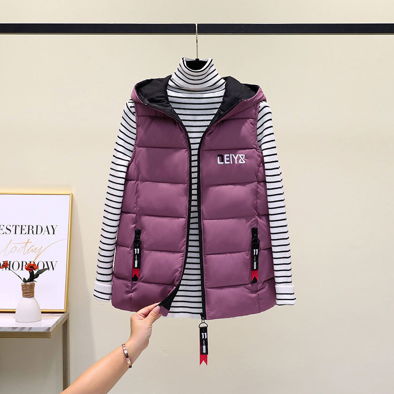 Punji pamučni prsluci Zimska jakna Ženske nove kapute bez rukava Kardigan Topla skraćena korejska modna jakna s patentnim zatvaračem