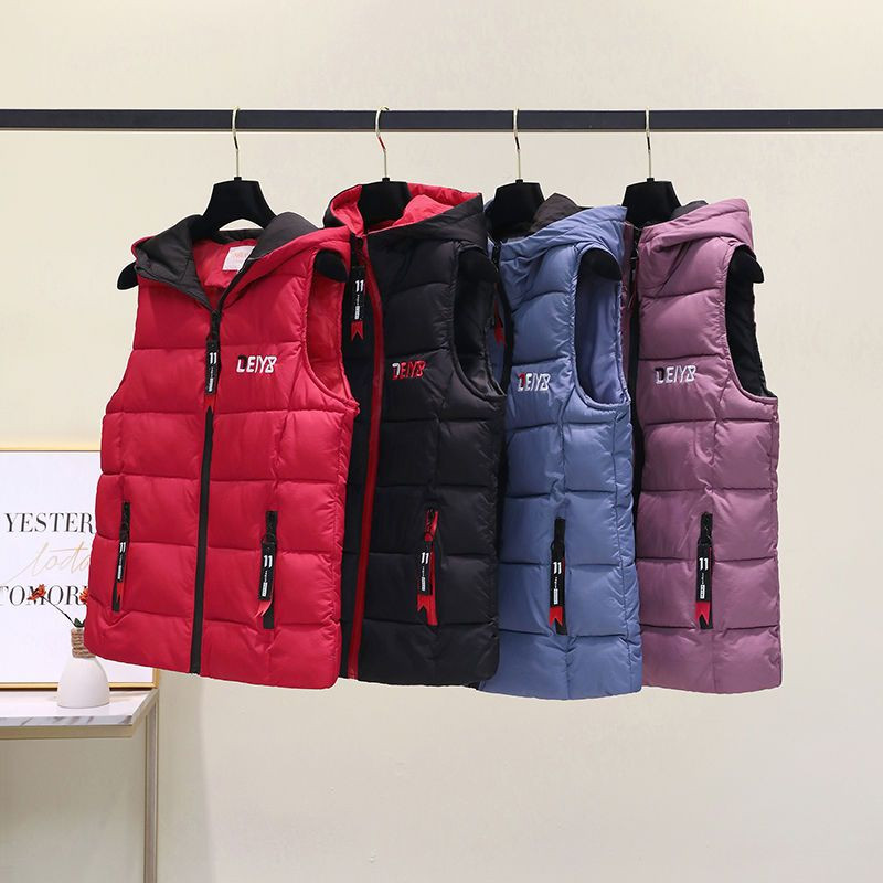 Punji pamučni prsluci Zimska jakna Ženske nove kapute bez rukava Kardigan Topla skraćena korejska modna jakna s patentnim zatvaračem