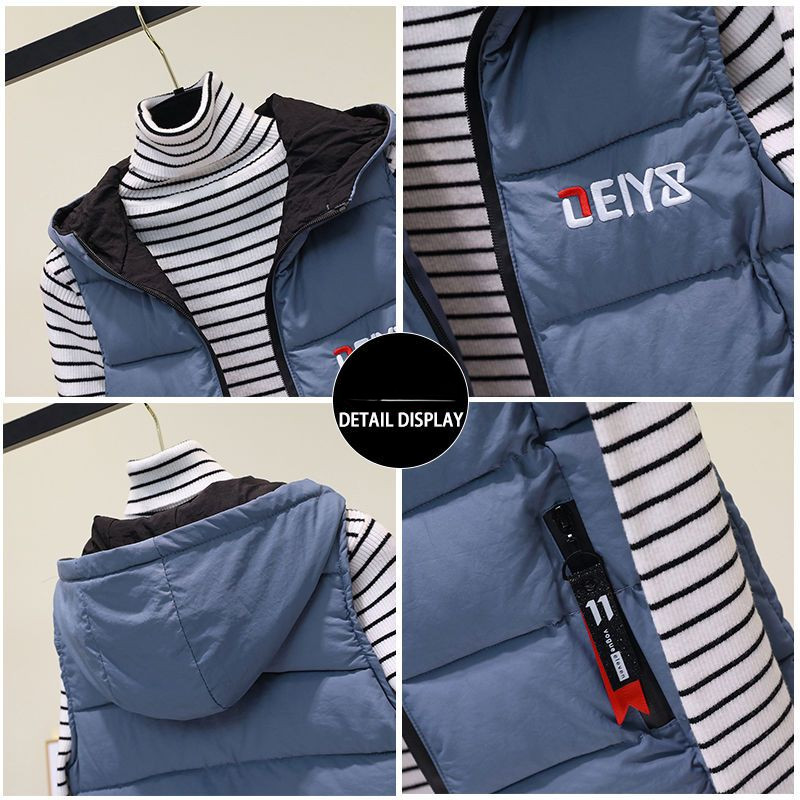 Punji pamučni prsluci Zimska jakna Ženske nove kapute bez rukava Kardigan Topla skraćena korejska modna jakna s patentnim zatvaračem