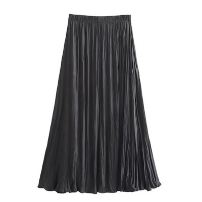 Φούστες TRAF Καλοκαίρι 2023 Γυναικεία μίντι πλισέ φούστα βολάν Μακριά αισθητική casual fashion φούστα Κομψή κοινωνική γυναικεία φούστα