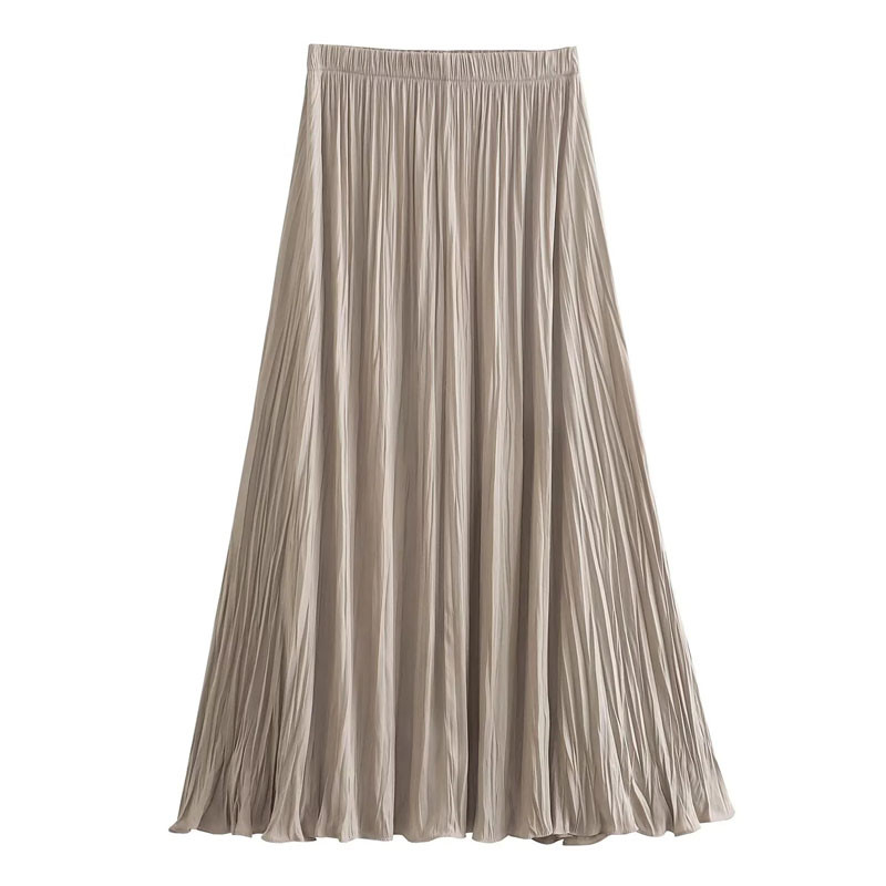 Φούστες TRAF Καλοκαίρι 2023 Γυναικεία μίντι πλισέ φούστα βολάν Μακριά αισθητική casual fashion φούστα Κομψή κοινωνική γυναικεία φούστα