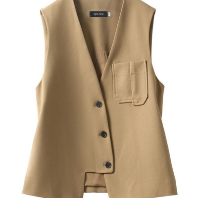 Vestă fără mâneci la modă nouă, jachetă de primăvară toamnă, vestă pentru femei, cardigan, ocazional coreean, îmbrăcăminte de designer pentru femei