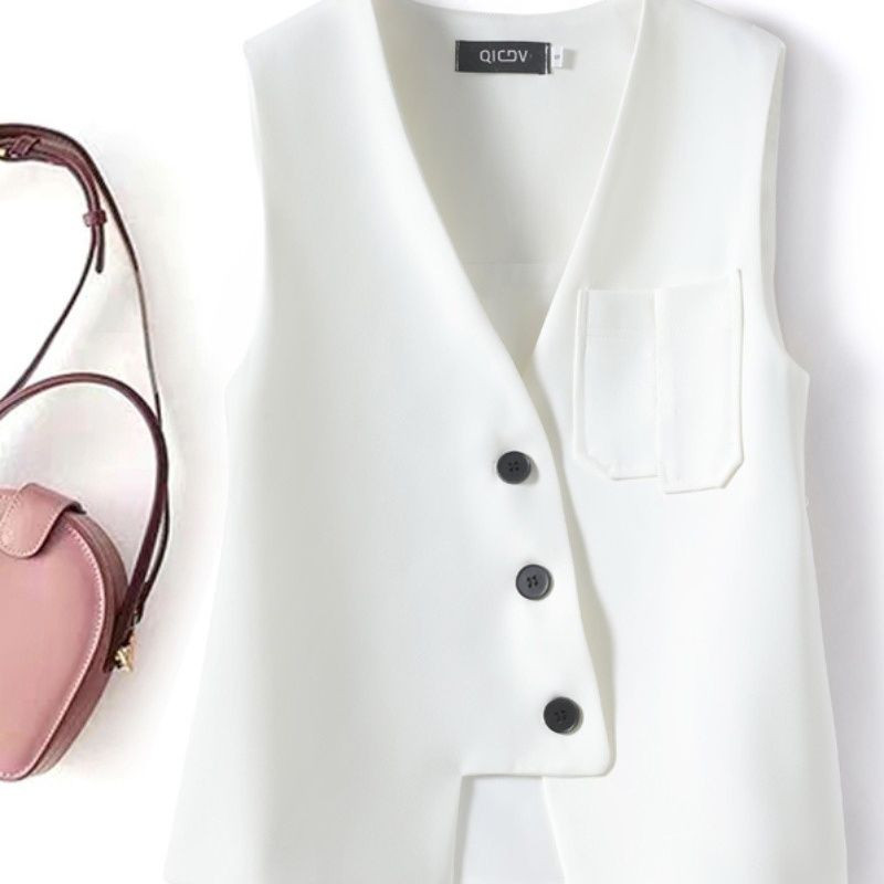 Vestă fără mâneci la modă nouă, jachetă de primăvară toamnă, vestă pentru femei, cardigan, ocazional coreean, îmbrăcăminte de designer pentru femei