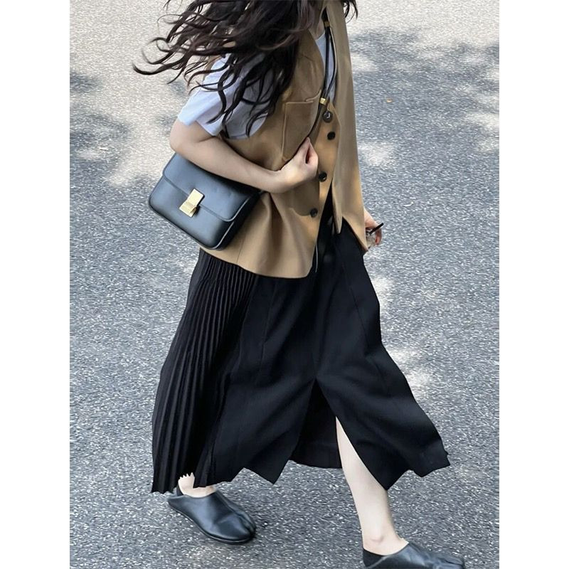 Vestă fără mâneci la modă nouă, jachetă de primăvară toamnă, vestă pentru femei, cardigan, ocazional coreean, îmbrăcăminte de designer pentru femei