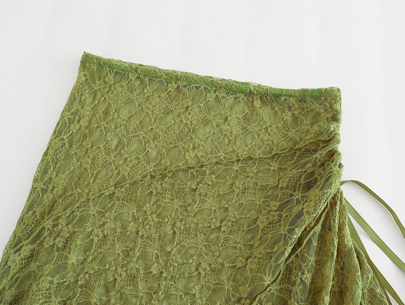 SLTNX 2023 m. madingas moteriškas vasarinis sijonas moteriškas skaidrus seksualus plonas nėriniuotas sijonas moterims Asimetriškas prašmatnus suvarstomas ilgas sijonas