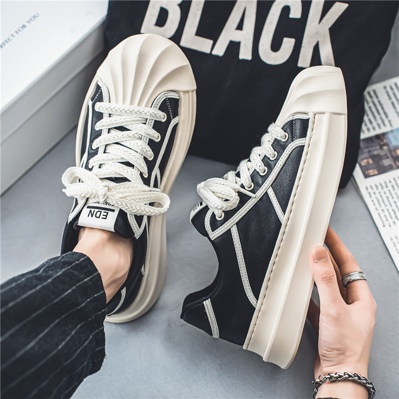 2023 m. Nauji pavasario vienodi, suvarstomi madingi vyriški vienviečiai batai, laisvalaikio neslystantys, kvėpuojantys, madingi, tvirti sekli batai vyrams