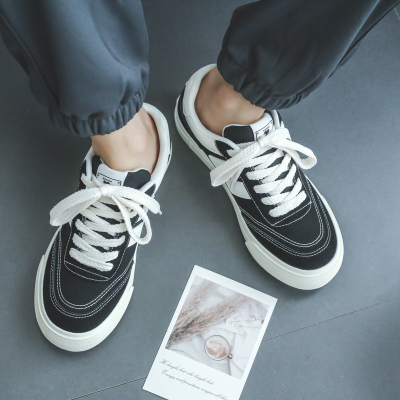 Pánske ležérne, protišmykové, dezodoranty, priedušné, pohodlné, šnurovacie, s okrúhlou špičkou, ploché, módne, plátené, tenisky, nové