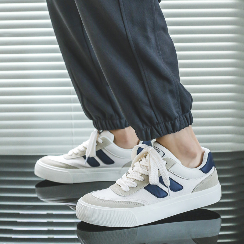 Pánske ležérne, protišmykové, dezodoranty, priedušné, pohodlné, šnurovacie, s okrúhlou špičkou, ploché, módne, plátené, tenisky, nové