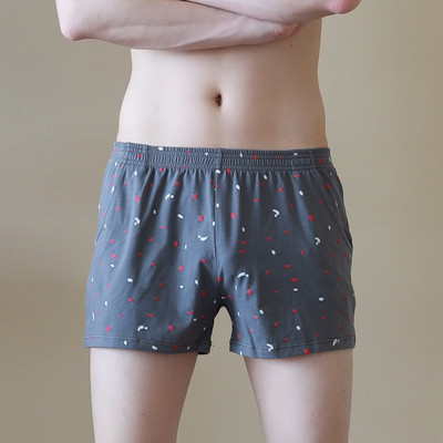 Chiloți imprimați la modă Îmbrăcăminte de acasă Lenjerie sexy pentru bărbați Lenjerie de corp lenjă respirabilă pentru bărbați Pantaloni săgeți pentru bărbați Pantaloni scurți confortabili Lenjerie de noapte