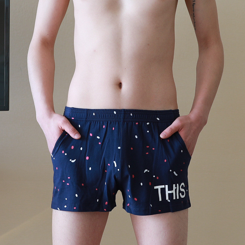 Chiloți imprimați la modă Îmbrăcăminte de acasă Lenjerie sexy pentru bărbați Lenjerie de corp lenjă respirabilă pentru bărbați Pantaloni săgeți pentru bărbați Pantaloni scurți confortabili Lenjerie de noapte