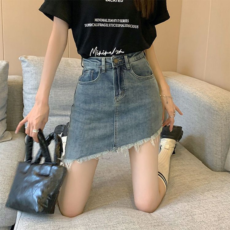 Traper suknje za žene Seksi uska odjeća Odjeća za noćni klub Gyaru A kroja Ljetna ulična odjeća 2023. Ženska jeans suknja Y2k V