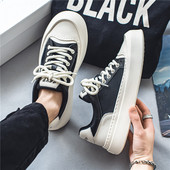 Νέα ανοιξιάτικα και φθινοπωρινά στρογγυλά δάχτυλα με παχύ κάτω κορδόνι Ανδρικά παπούτσια καθημερινά Μόδα, αντιολισθητικά, μοντέρνα παπούτσια για άντρες