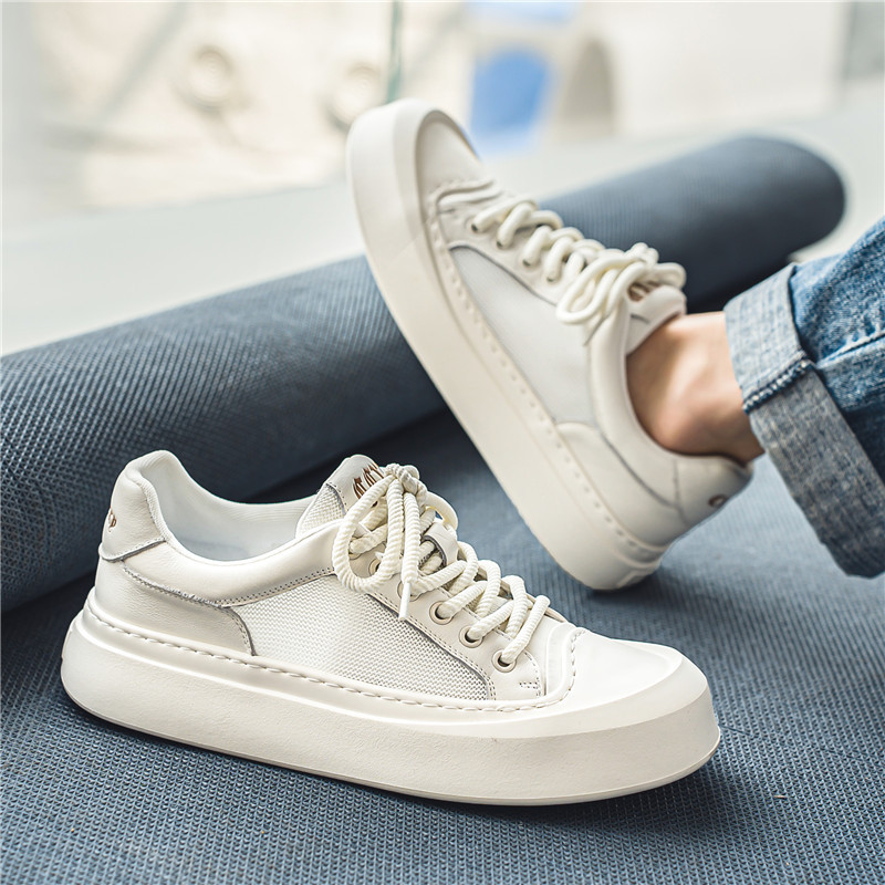 Νέα ανοιξιάτικα και φθινοπωρινά στρογγυλά δάχτυλα με παχύ κάτω κορδόνι Ανδρικά παπούτσια καθημερινά Μόδα, αντιολισθητικά, μοντέρνα παπούτσια για άντρες
