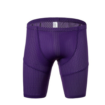 Pantaloni scurți cu picioare lungi Boxer Sexy Lenjerie pentru bărbați Chiloți Fitness Chiloți respirabili Sport de înaltă calitate Alergare Pantaloni scurți până la genunchi