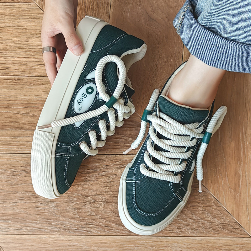 Varf rotund de primăvară, fund plat cu șireturi, pantofi sport casual pentru bărbați, modă în aer liber, anti-alunecare, pantofi pentru bărbați, versatili, respirabili