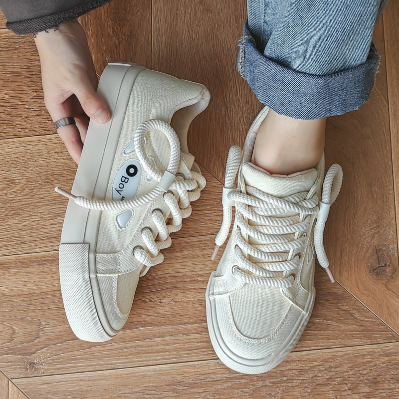 Varf rotund de primăvară, fund plat cu șireturi, pantofi sport casual pentru bărbați, modă în aer liber, anti-alunecare, pantofi pentru bărbați, versatili, respirabili