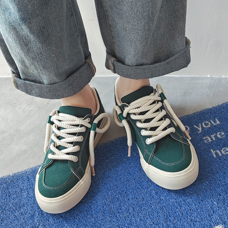 Varf rotund de primăvară, fund plat cu șireturi, pantofi sport casual pentru bărbați, modă în aer liber, anti-alunecare, pantofi pentru bărbați, versatili, respirabili