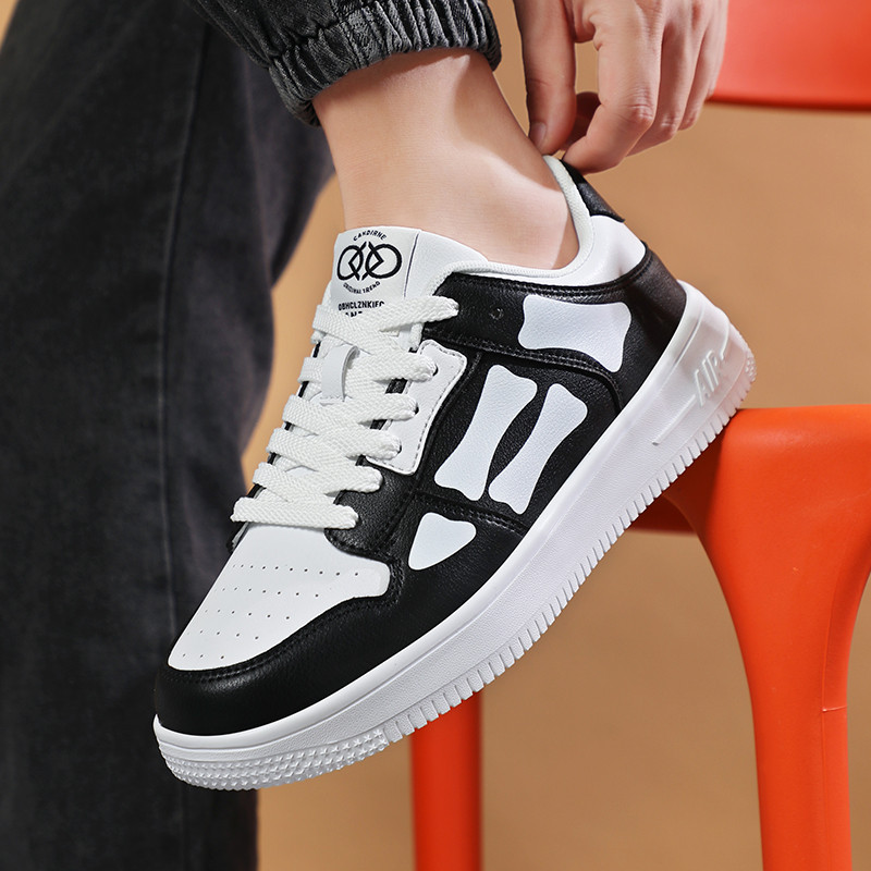 Pánske ležérne topánky na jar s plochými šnurovacími nohavicami, módne, vonkajšie, protišmykové, pohodlné, priedušné, všestranné, trendy