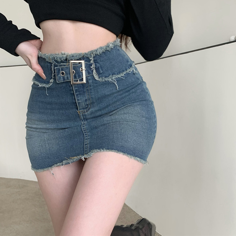 Suknja a-kroja Traper kratka suknja Uska suknja Nepravilna ženska suknja visokog struka za modne shopping zabave Slobodno vrijeme