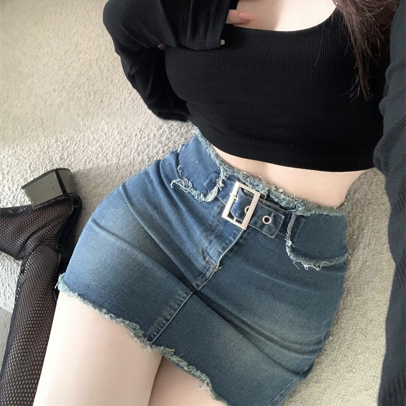 Suknja a-kroja Traper kratka suknja Uska suknja Nepravilna ženska suknja visokog struka za modne shopping zabave Slobodno vrijeme