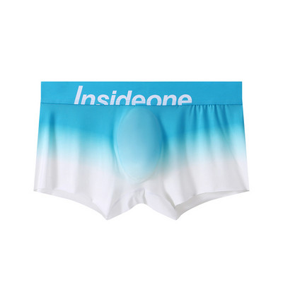 Νέα μόδα ανδρικά εσώρουχα εσώρουχα Ice Silk Seamless Sexy U Pouch ντεγκραντέ έγχρωμο μπόξερ σορτς Λεπτά αναπνεύσιμα ανδρικά σώβρακα