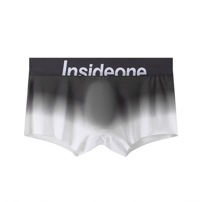 Νέα μόδα ανδρικά εσώρουχα εσώρουχα Ice Silk Seamless Sexy U Pouch ντεγκραντέ έγχρωμο μπόξερ σορτς Λεπτά αναπνεύσιμα ανδρικά σώβρακα