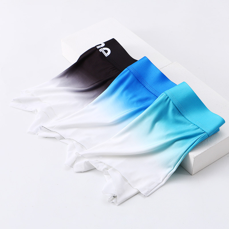 Νέα μόδα ανδρικά εσώρουχα εσώρουχα Ice Silk Seamless Sexy U Pouch ντεγκραντέ έγχρωμο μπόξερ σορτς Λεπτά αναπνεύσιμα ανδρικά σώβρακα